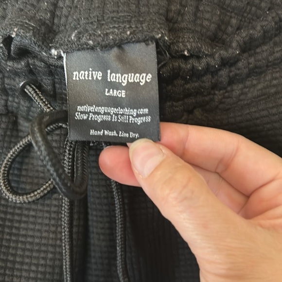 Native Language Clothing Waffle Shorties Shorts Women's Black - size Large - Picture 3 of 9